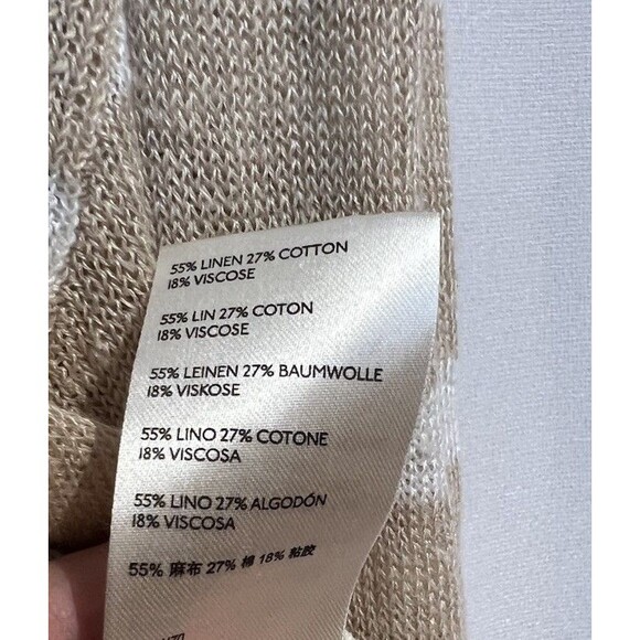 Free People Between The Lines‎ Lightweight Linen Sweater Size Medium in Beige - Picture 7 of 7
